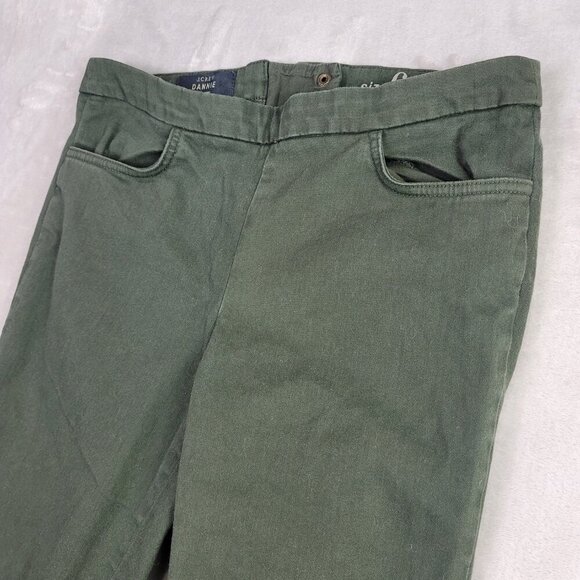 J. Crew Olive Green Dannie Women's Stretch Pant's w/ Zipper | Size 6 - Picture 5 of 9